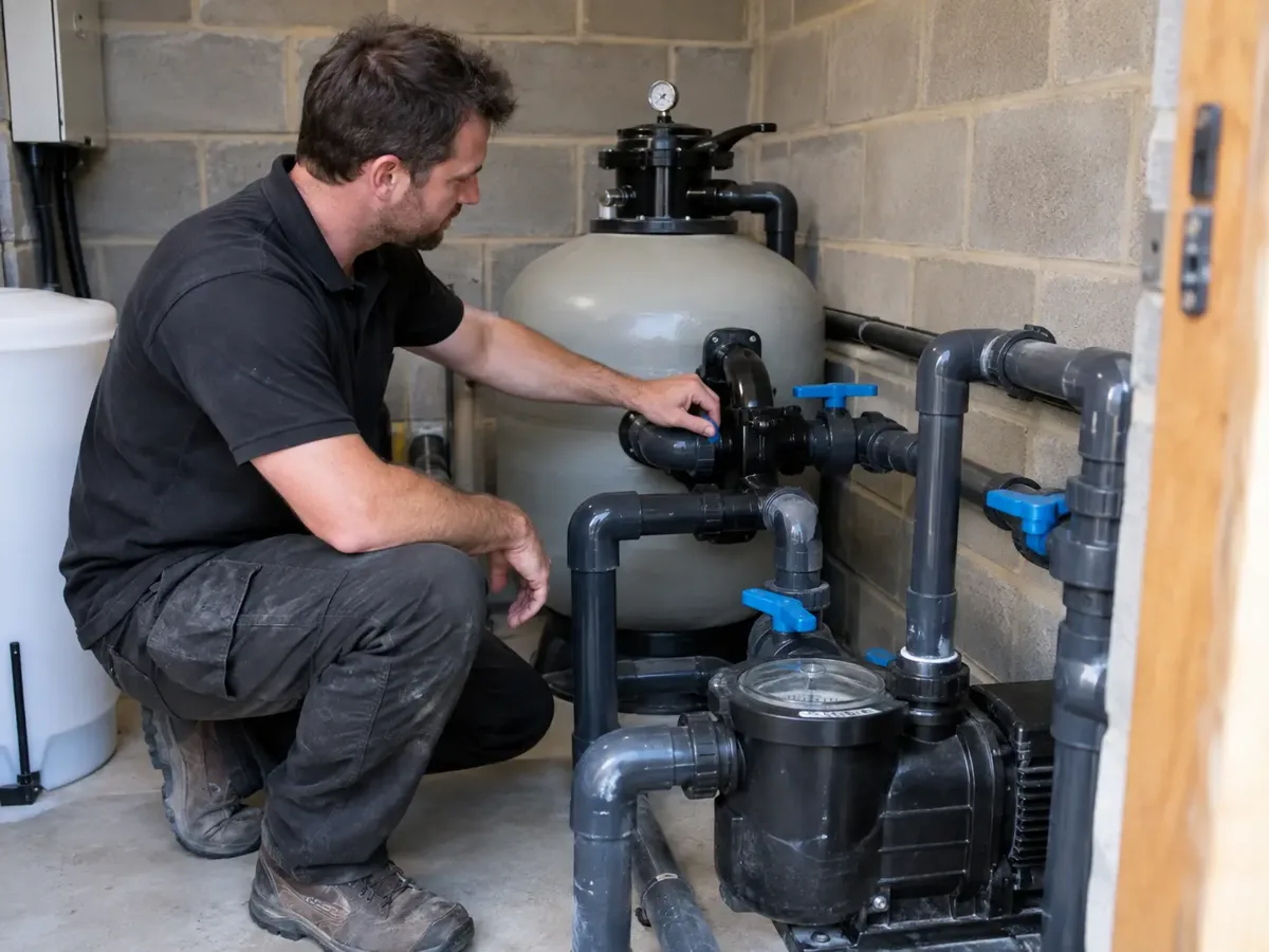Pool pump and valve inspection